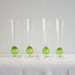 4 x PETER SVARRER Studio Art Glass Champagne Flutes Mollaris.com 