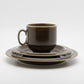 5 x SCHERZER Brown Stoneware Coffee Cup + Saucer + Dessert Plate Sets Mollaris.com 