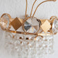 A Pair of Gold-Plated Brass Wall Sconces with Cut Crystal Prisms Mollaris.com 