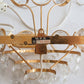 A Pair of Gold-Plated Brass Wall Sconces with Cut Crystal Prisms Mollaris.com 