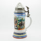 Antique REGIMENTAL Artillery Lithopane Porcelain Beer Stein Mollaris.com 