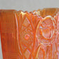 BROCKWITZ Carnival Glass Marigold ROSE GARDEN Small Letter Vase Mollaris.com 