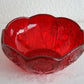 BROCKWITZ Rose Garden Ruby Red Large Glass Rose Bowl Mollaris.com 