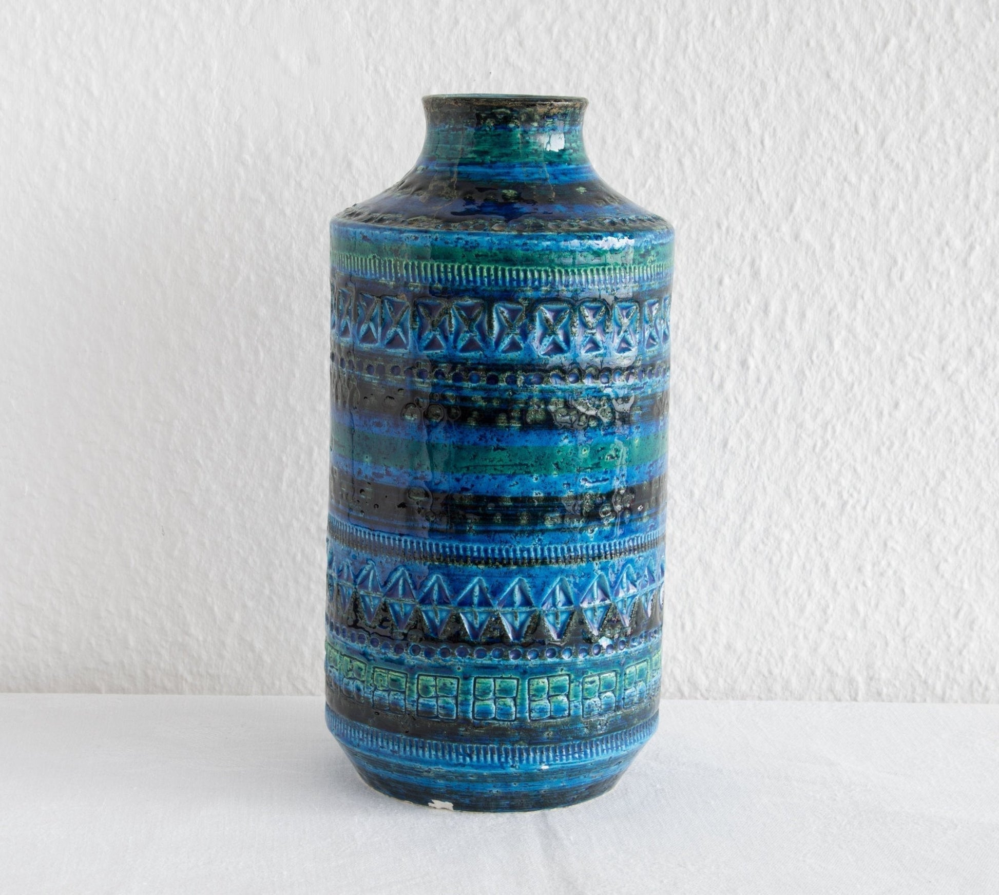 Bitossi ALDO LONDI Blue Rimini Large Ceramic Vase Mollaris.com 