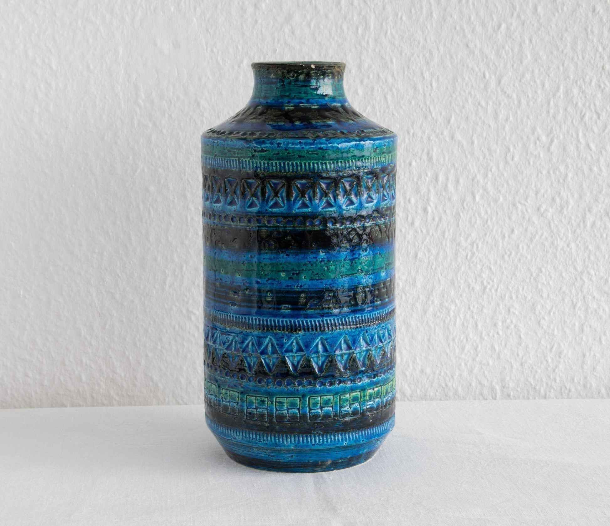 Bitossi ALDO LONDI Blue Rimini Large Ceramic Vase Mollaris.com 