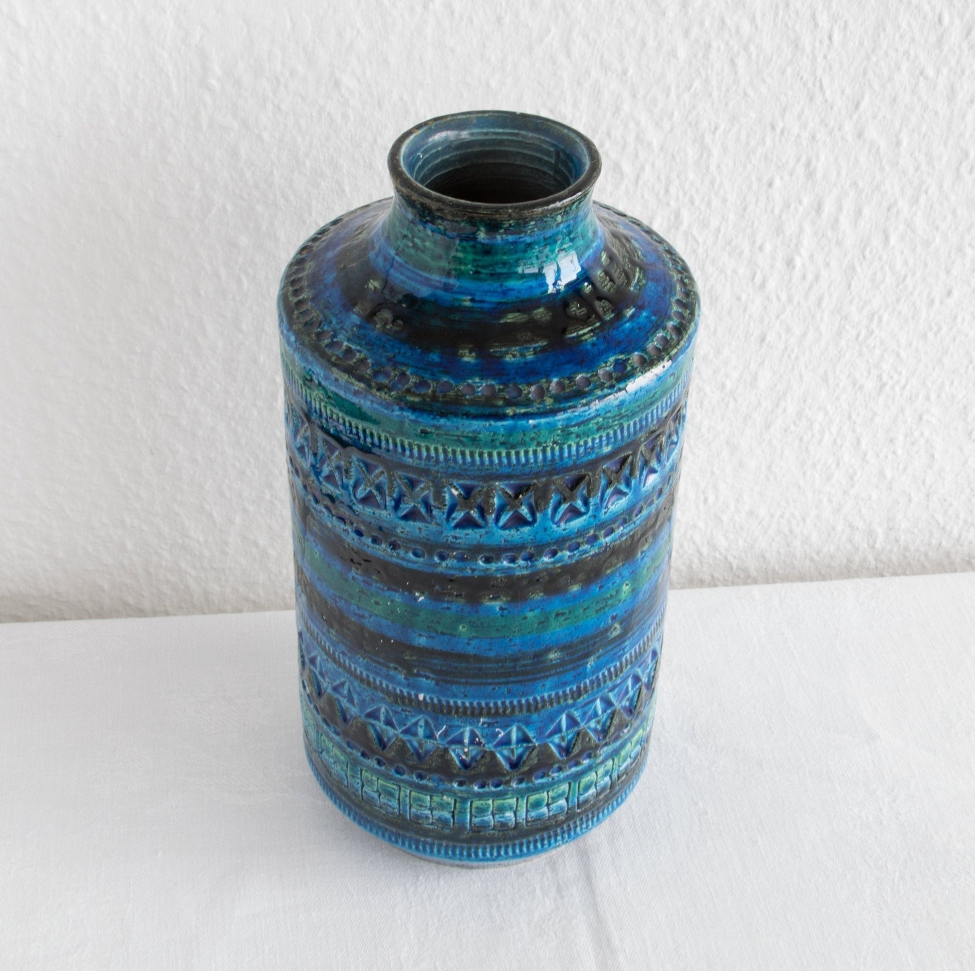 Bitossi ALDO LONDI Blue Rimini Large Ceramic Vase Mollaris.com 