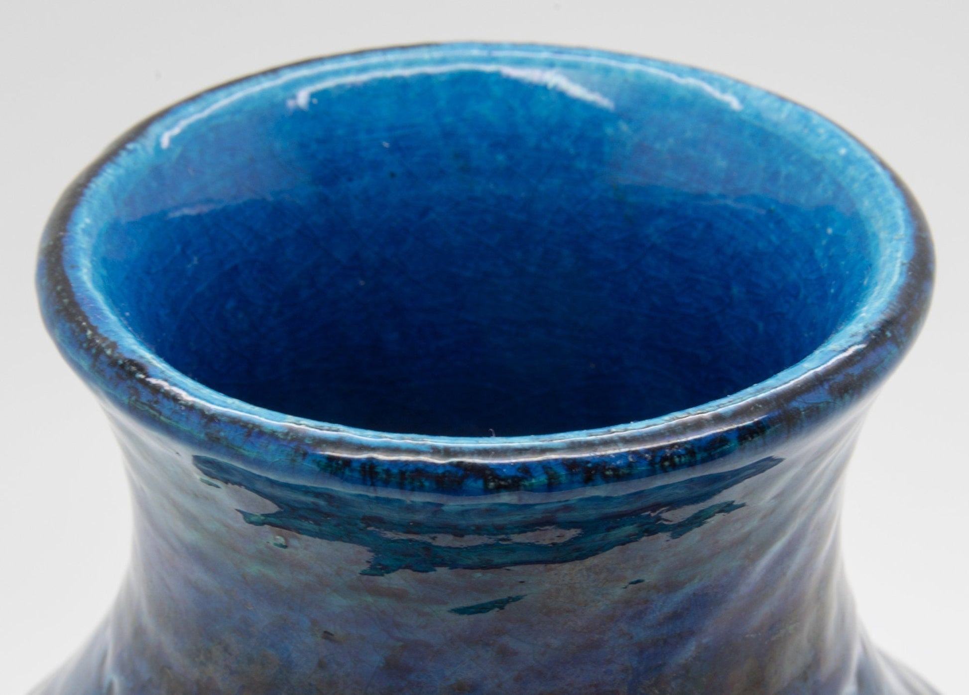 Bitossi ALDO LONDI Rimini Blue Ceramic Vase Mollaris.com 