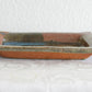 CONNY WALTHER Studio Large Rectangular Green Blue Glazed Stoneware Dish Mollaris.com 