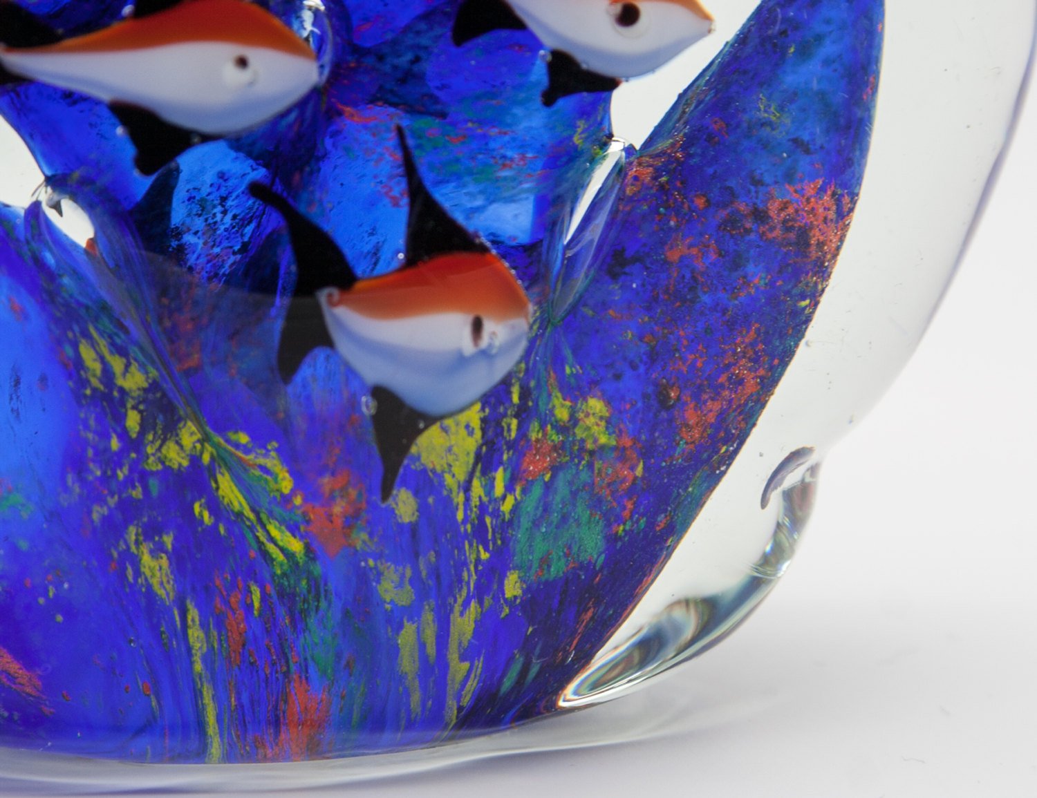 Cenedese Style AQUARIUM Glass Paperweight Mollaris.com 