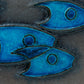 DIETLINDE HEIN Knabstrup Blue Fishes Ceramic Wall Tile Mollaris.com 