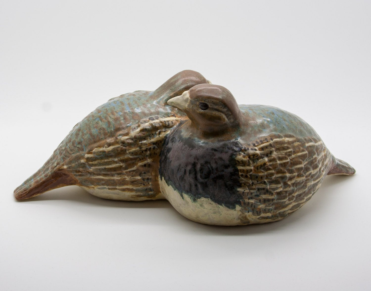 ELISE GLAFFEY Studio Two Doves Unique Stoneware Sculpture Mollaris.com 