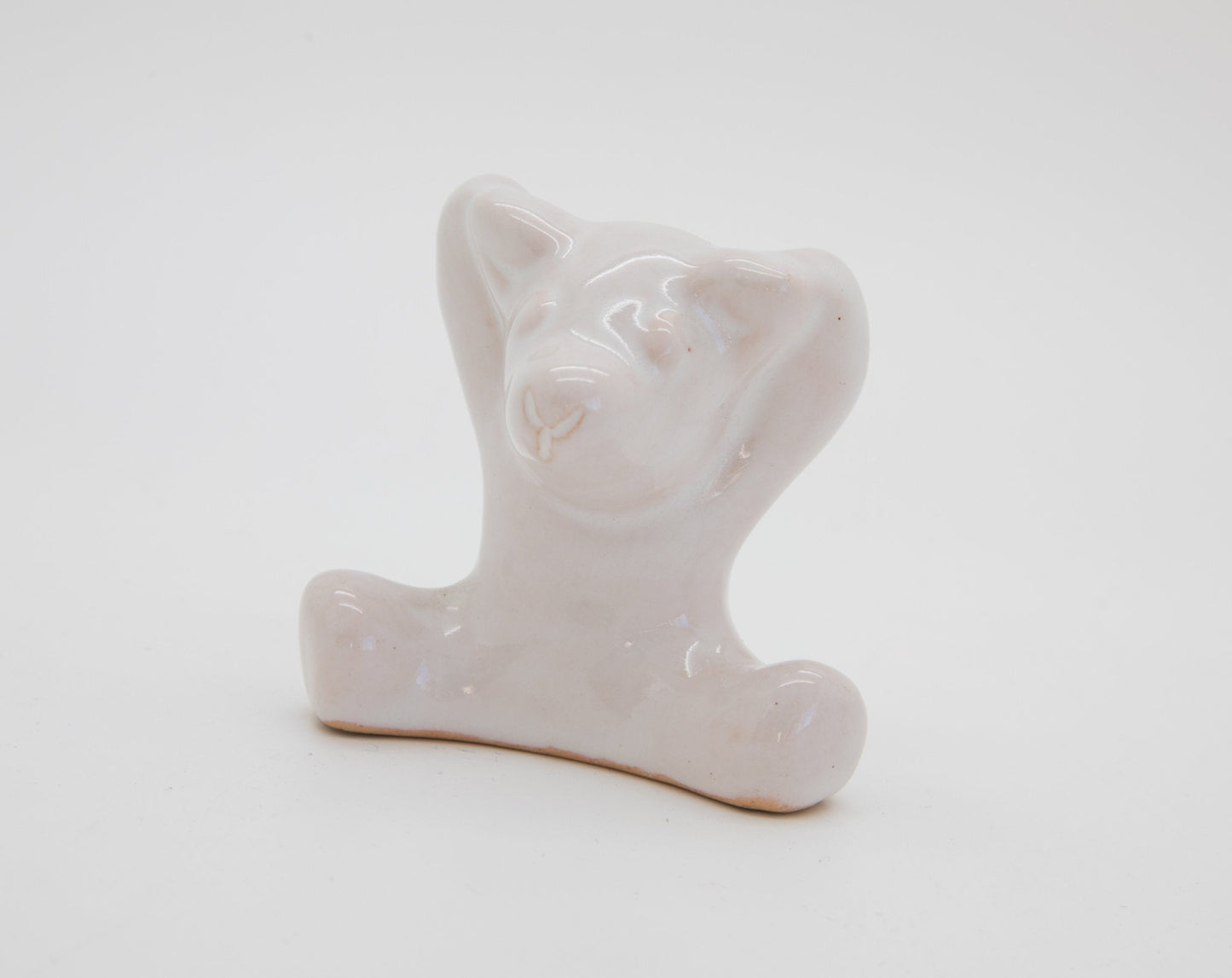 GERTRUD KUDIELKA L. Hjorth Bear Orchestra White Glazed Ceramic Bear Figurine Mollaris.com 