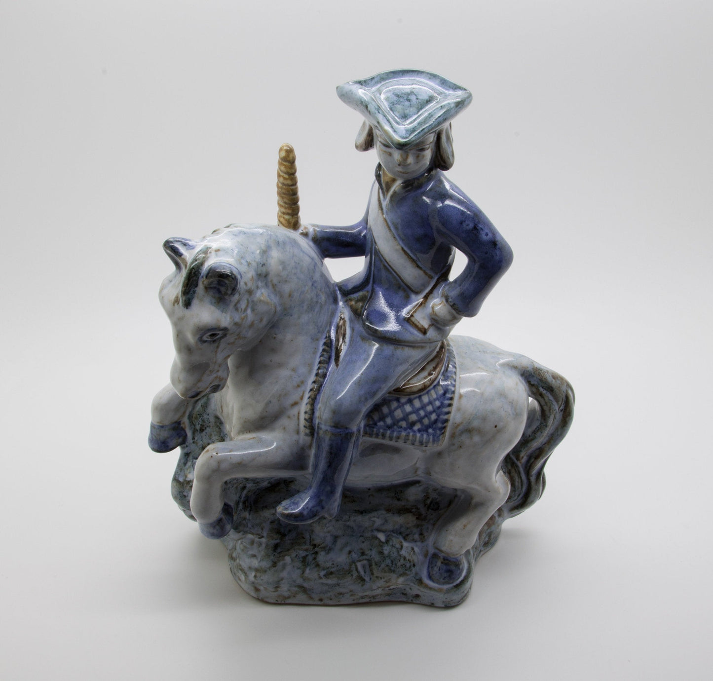 GERTRUD KUDIELKA L. Hjorth Decorated Rider on Horse Ceramic Sculpture Mollaris.com 