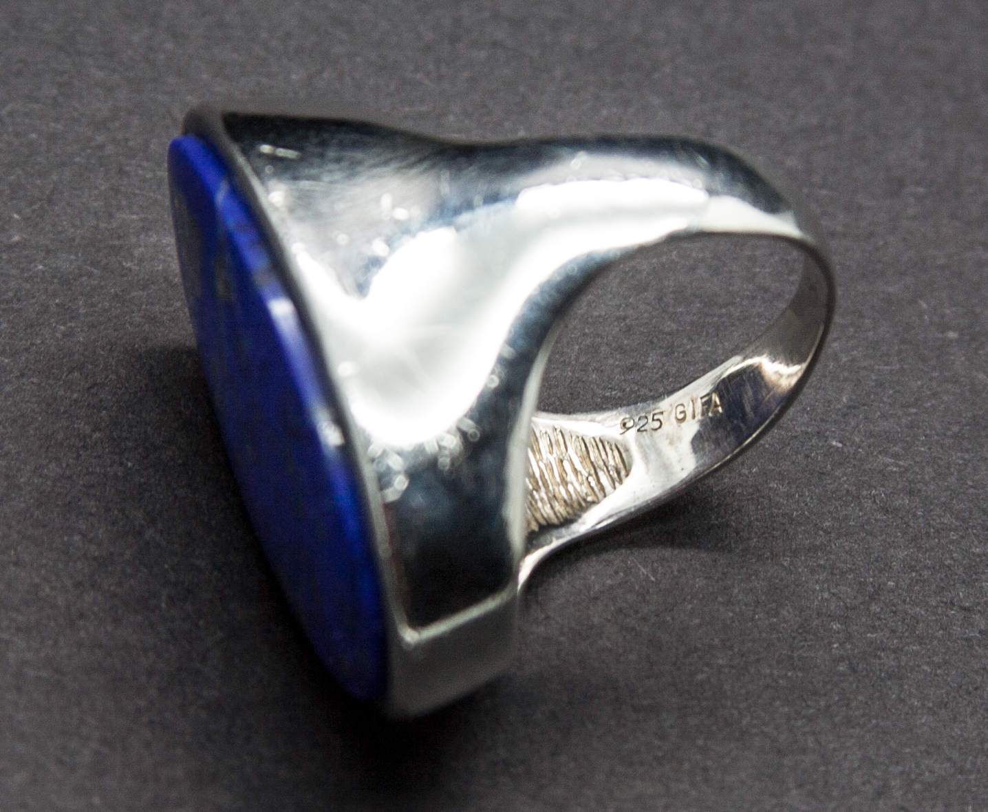 GIFA Modernist Lapis Lazuli Solid Sterling Silver (925S) Ring Mollaris.com 