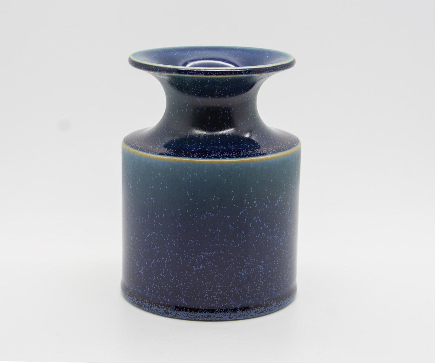 Gustavsberg BRITT LOUISE SUNDELL Blue Crystal Glazed Stoneware Vase Mollaris.com 