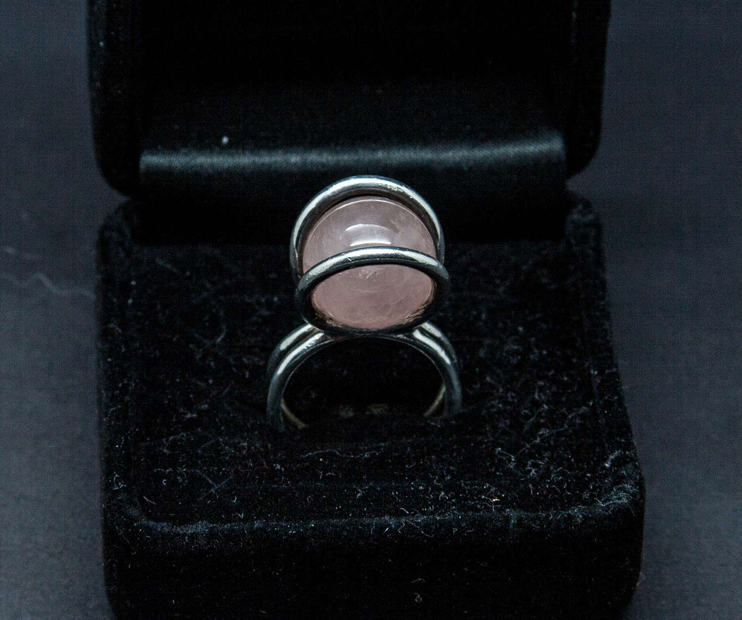 HENNING ULRICHSEN Modernist Rose Quartz Ball Solid Sterling Silver (925S) Ring Mollaris.com 