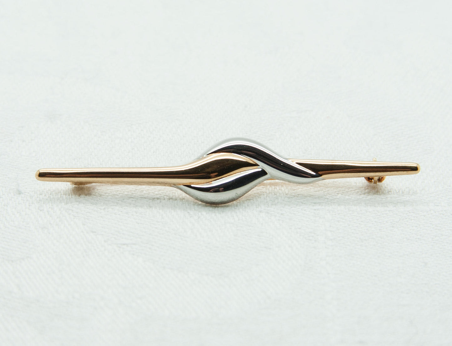 JENS J. AAGAARD Modernist 8K Solid Gold Brooch Pin (333) Mollaris.com 