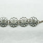 KEA Modernist Abstract Flower Cabochon Pewter Bracelet Mollaris.com 