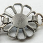 KEA Modernist Abstract Flower Cabochon Pewter Bracelet Mollaris.com 