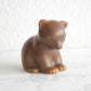 KNUD BASSE Brown Glazed Stoneware Bear Cub Figurine Mollaris.com 