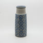 MARIANNE STARCK / MICHAEL ANDERSEN Geometric Patterned Blue Grey Glazed Stoneware Vase Mollaris.com 