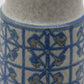 MARIANNE STARCK / MICHAEL ANDERSEN Geometric Patterned Blue Grey Glazed Stoneware Vase Mollaris.com 