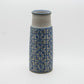 MARIANNE STARCK / MICHAEL ANDERSEN Geometric Patterned Blue Grey Glazed Stoneware Vase Mollaris.com 