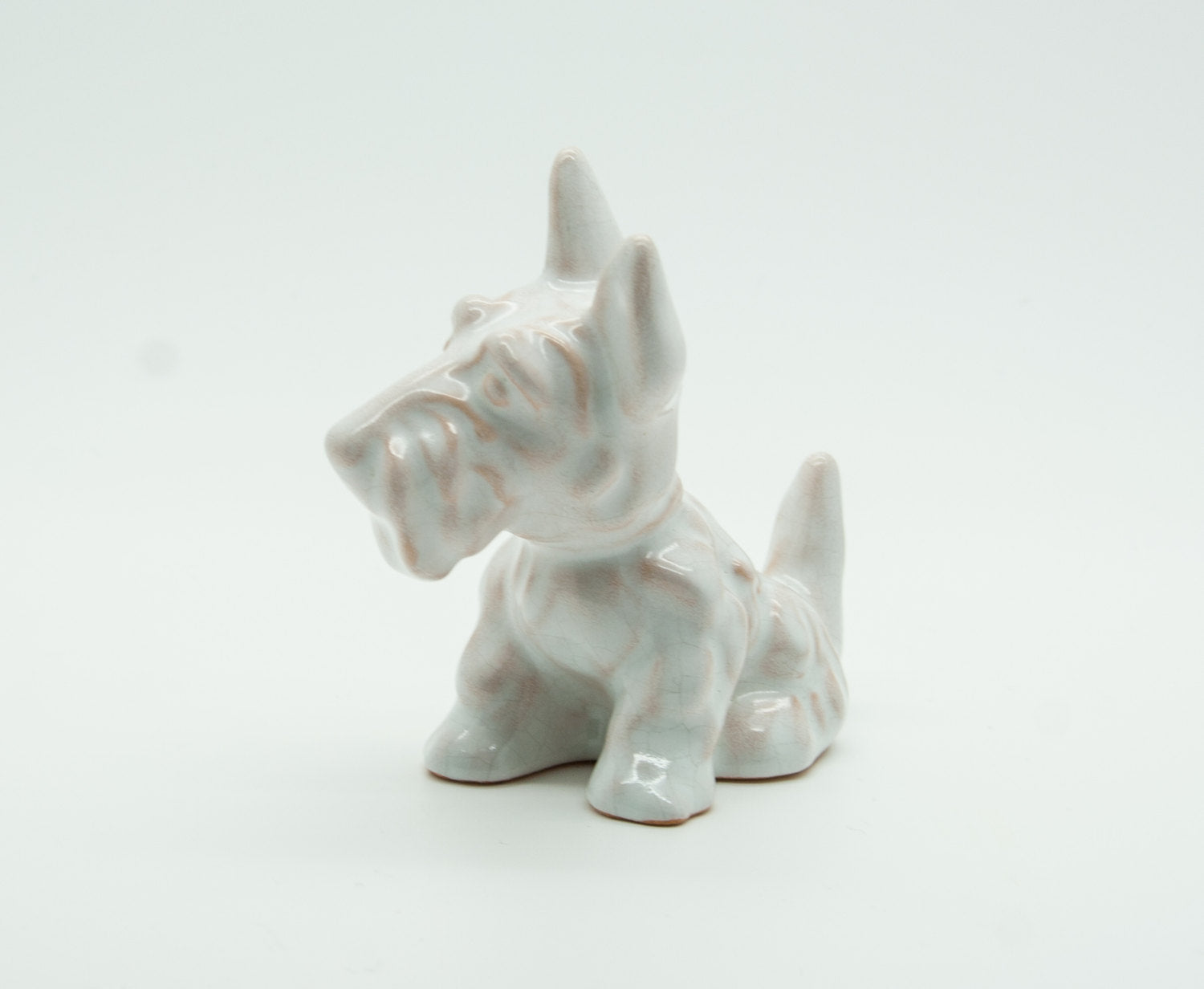 MICHAEL ANDERSEN White Glazed Stoneware Scottish Terrier Figurine Mollaris.com 