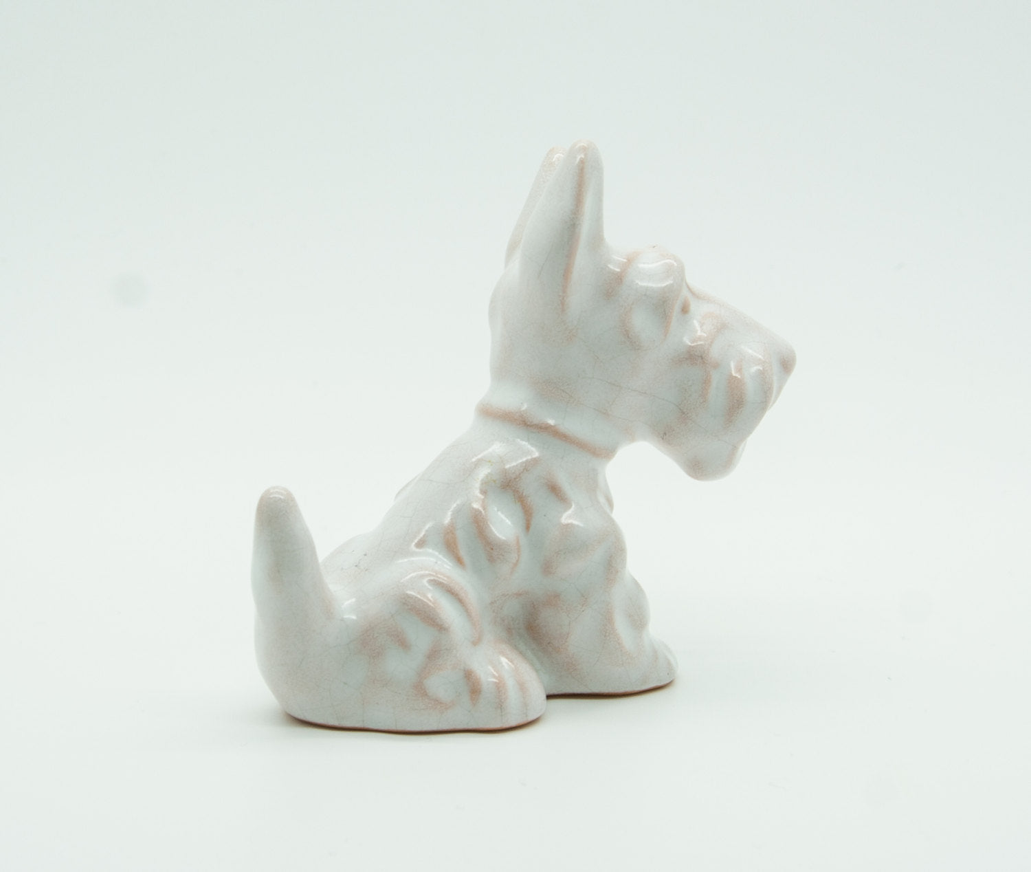 MICHAEL ANDERSEN White Glazed Stoneware Scottish Terrier Figurine Mollaris.com 