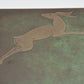 Modernist Brass Inlaid Deer Bronze Cigar Box Mollaris.com 