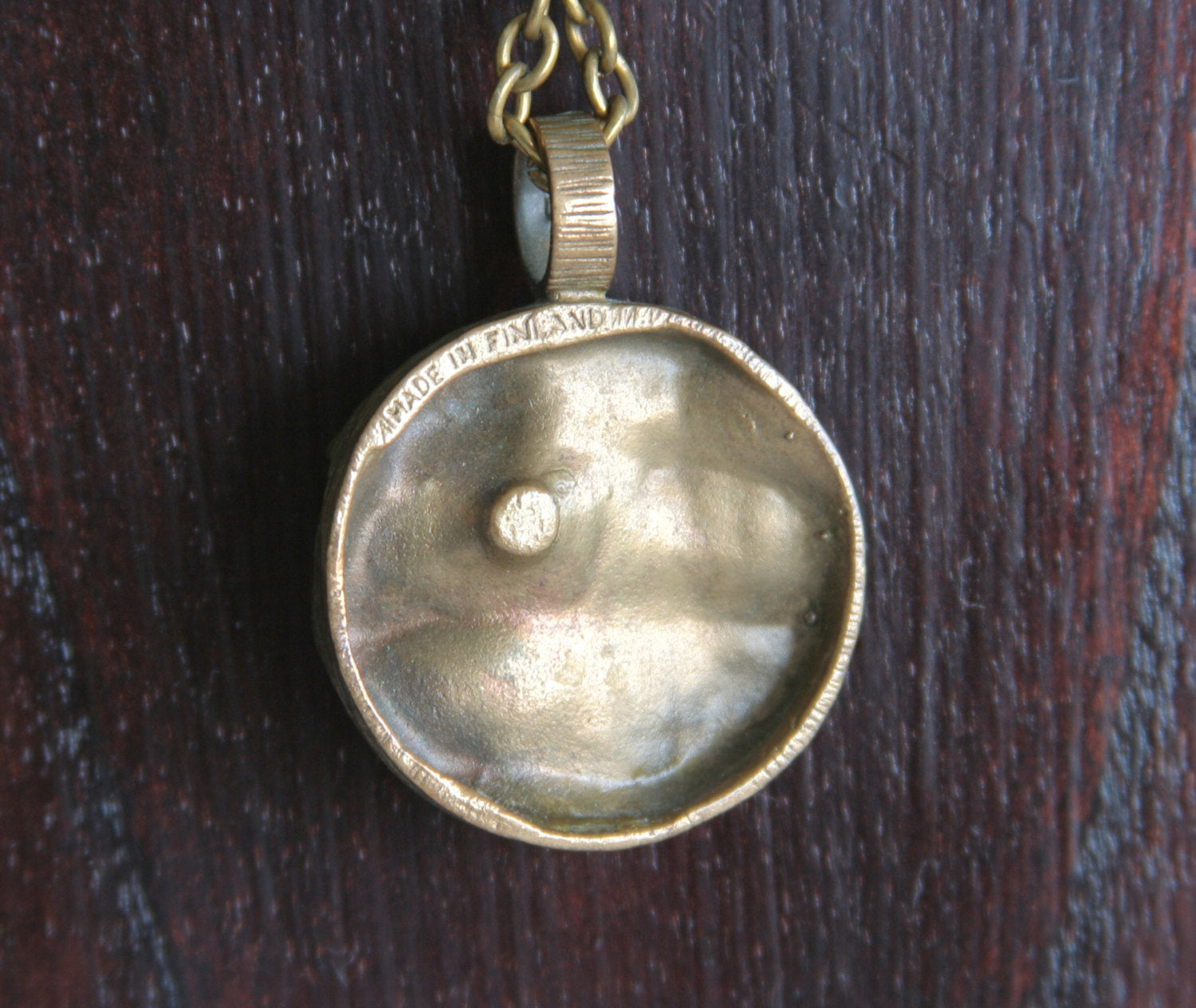 PENTTI SARPANEVA Modernist Brutalist Bronze Necklace Pendant Mollaris.com 