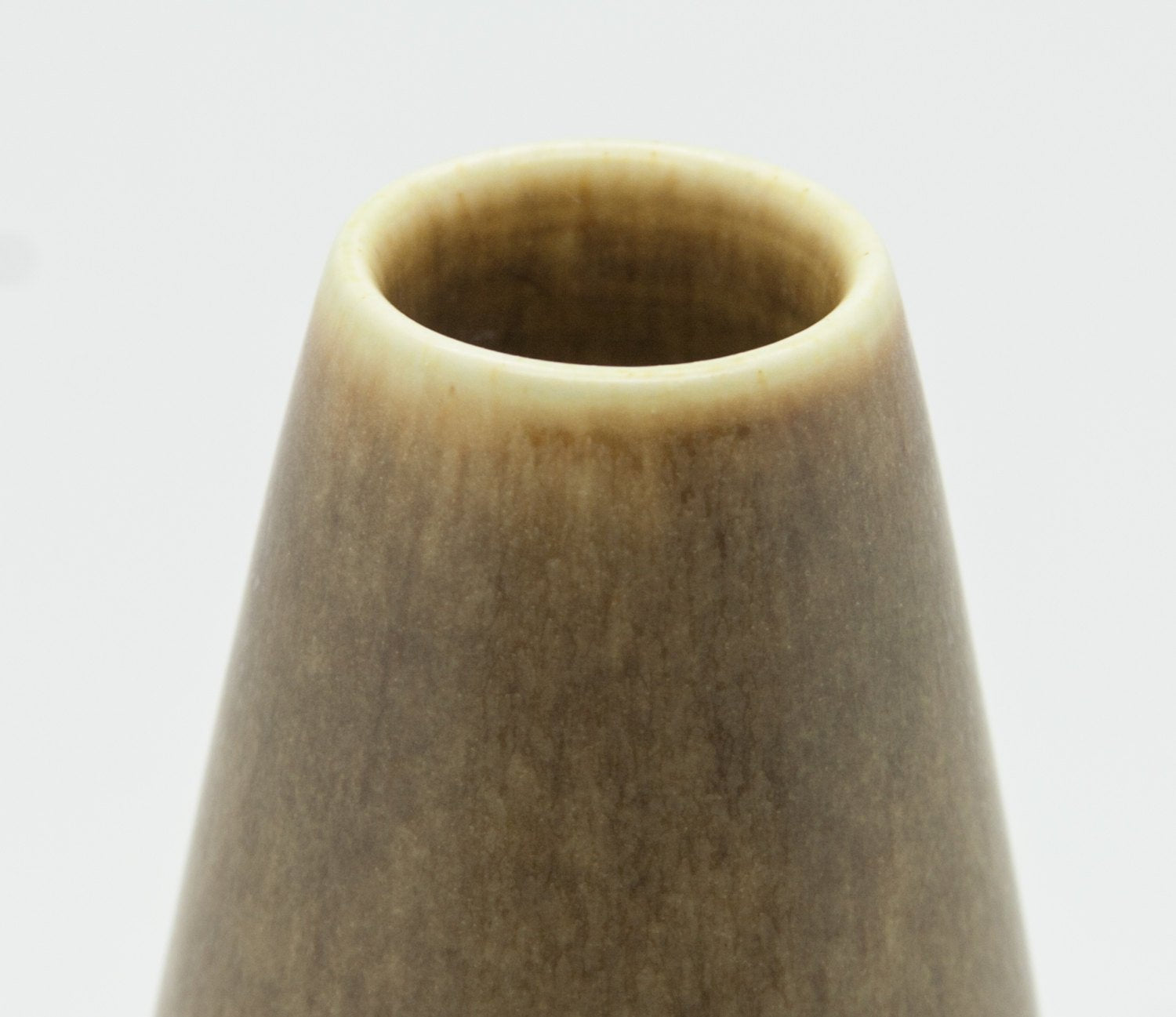 PER LINNEMANN SCHMIDT Palshus Caramel Brown Harefur Glazed Stoneware Vase Mollaris.com 