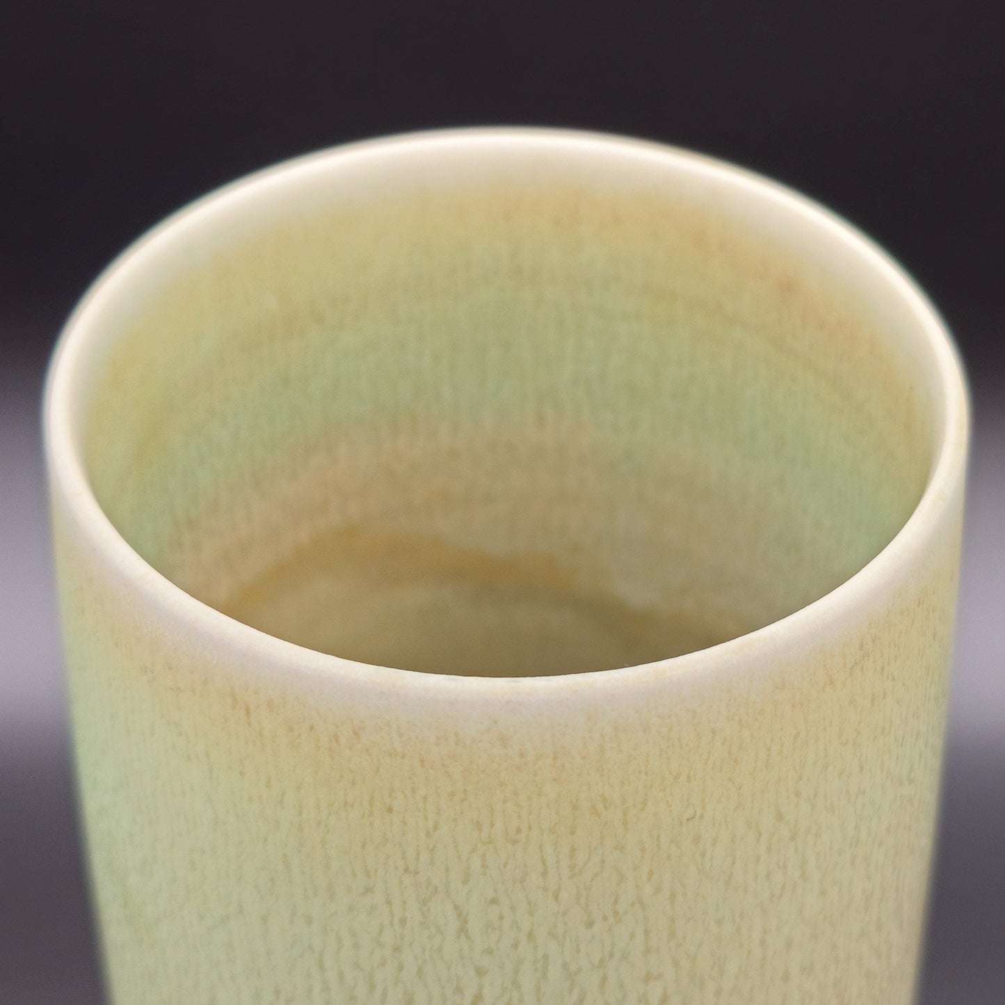 PER LINNEMANN SCHMIDT Palshus Light Green Brown Harefur Glazed Stoneware Vase Mollaris.com 