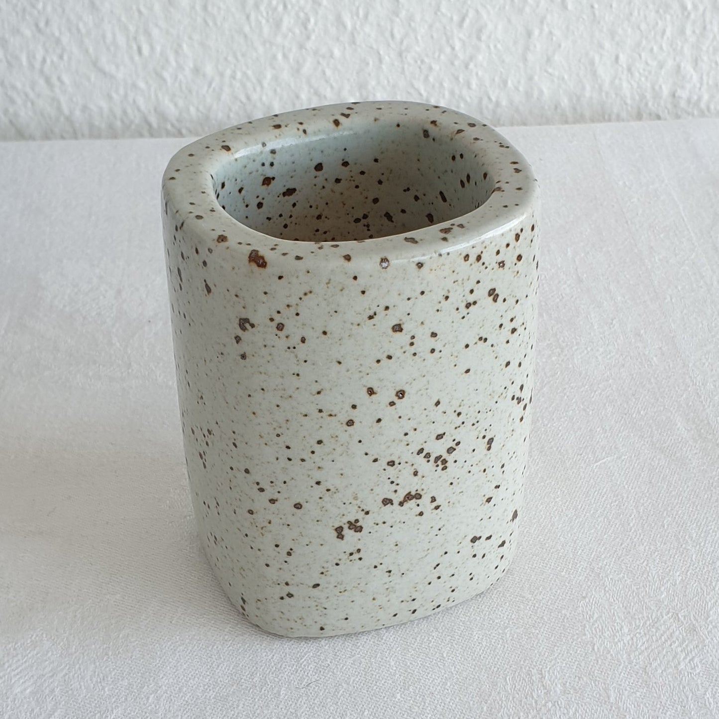 PER LINNEMANN SCHMIDT Palshus White Black Speckled Glazed Stoneware Vase Mollaris.com 