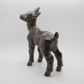 PETER HALD Brown Glazed Stoneware Fawn Sculpture Mollaris.com 