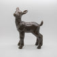 PETER HALD Brown Glazed Stoneware Fawn Sculpture Mollaris.com 