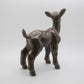 PETER HALD Brown Glazed Stoneware Fawn Sculpture Mollaris.com 