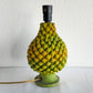 MARCELLO FANTONI 'PINE CONE' ORANGE GREEN YELLOW GLAZED CERAMIC TABLE LAMP | MID 20TH CENTURY