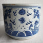 A CHINESE BLUE AND WHITE PORCELAIN 'DRAGONS' CENSER | LATE 19TH CENTURY