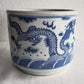 A CHINESE BLUE AND WHITE PORCELAIN 'DRAGONS' CENSER | LATE 19TH CENTURY