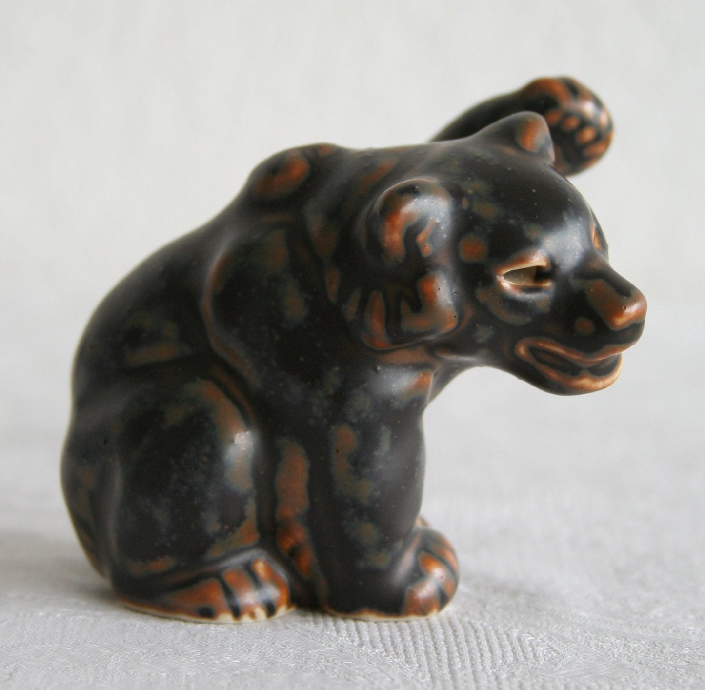 Royal Copenhagen KNUD KYHN Sung Glazed Stoneware Bear Cub Figurine # 21433 Mollaris.com 