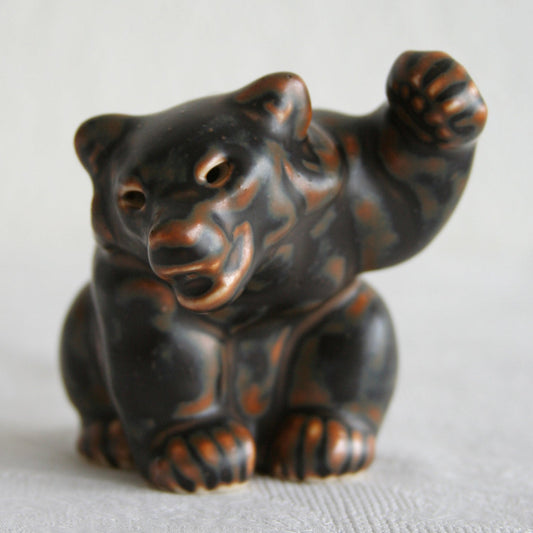 Royal Copenhagen KNUD KYHN Sung Glazed Stoneware Bear Cub Figurine # 21433 Mollaris.com 