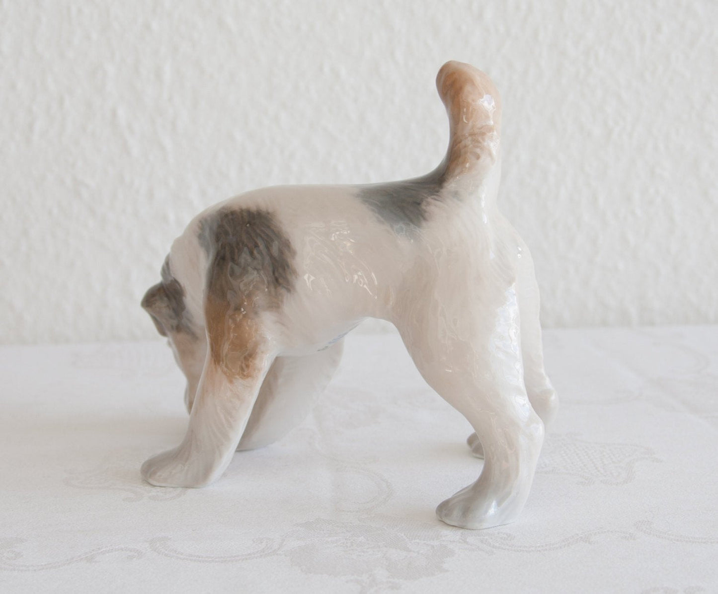 Royal Copenhagen PLATEN HALLERMUNDT Wire Haired Fox Terrier Porcelain Figurine # 3020 Mollaris.com 