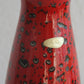 SCHEURICH Pop Art Black Spotted Flaming Red Glazed Ceramic Vase Mollaris.com 