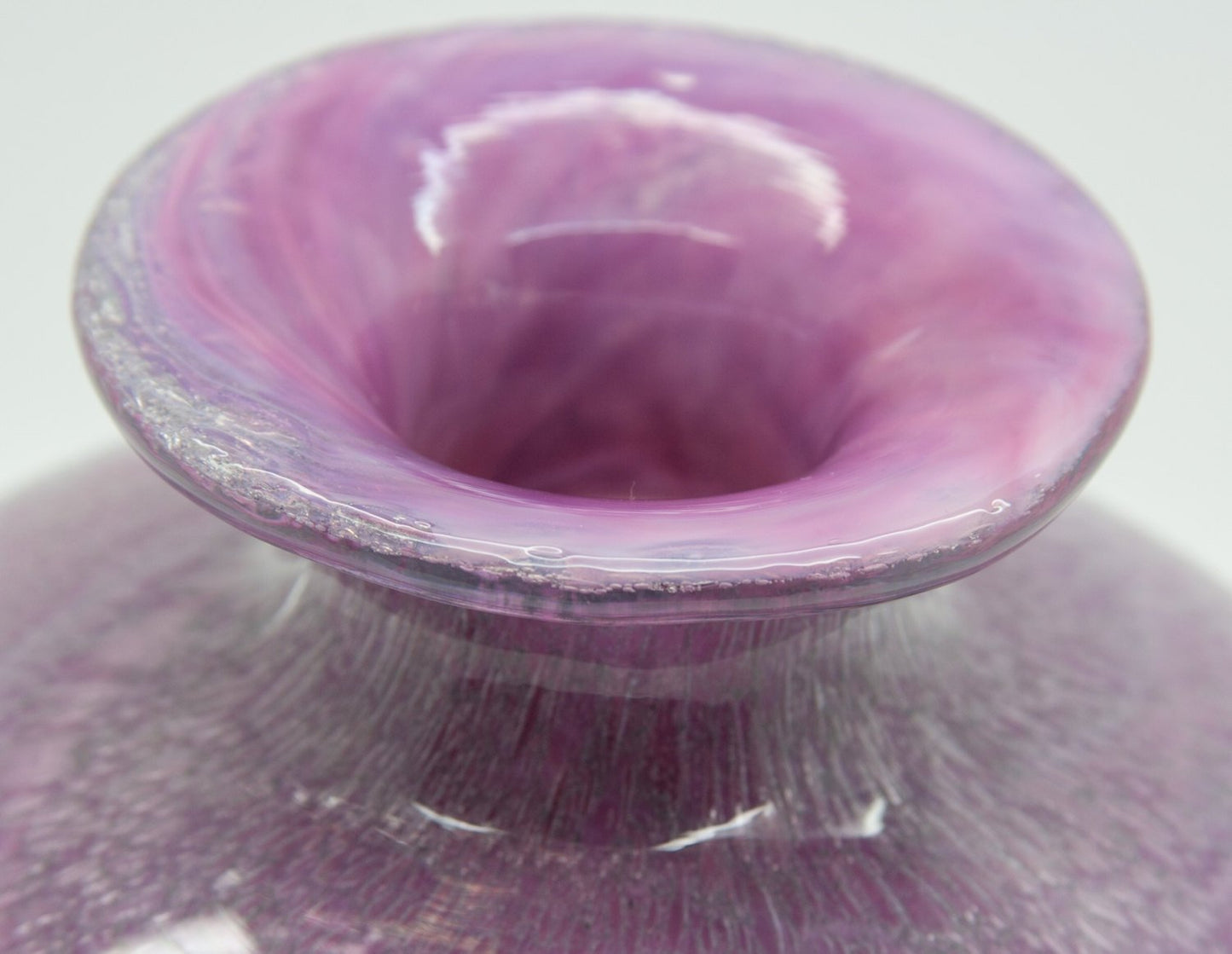 SIDSE WERNER Holmegaard TROLDGLAS Amethyst Marbled Crystal Glass Vase Mollaris.com 