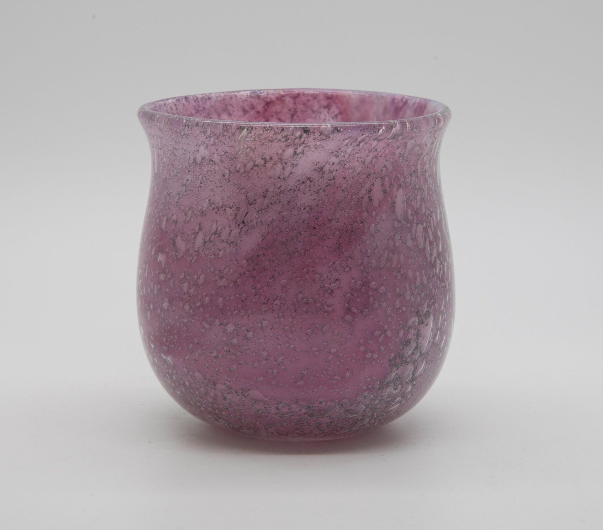 SIDSE WERNER Holmegaard TROLDGLAS Small Amethyst Marbled Crystal Glass Vase Mollaris.com 