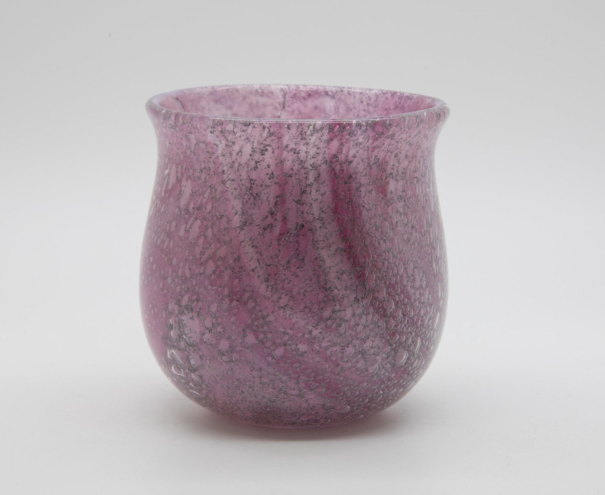 SIDSE WERNER Holmegaard TROLDGLAS Small Amethyst Marbled Crystal Glass Vase Mollaris.com 