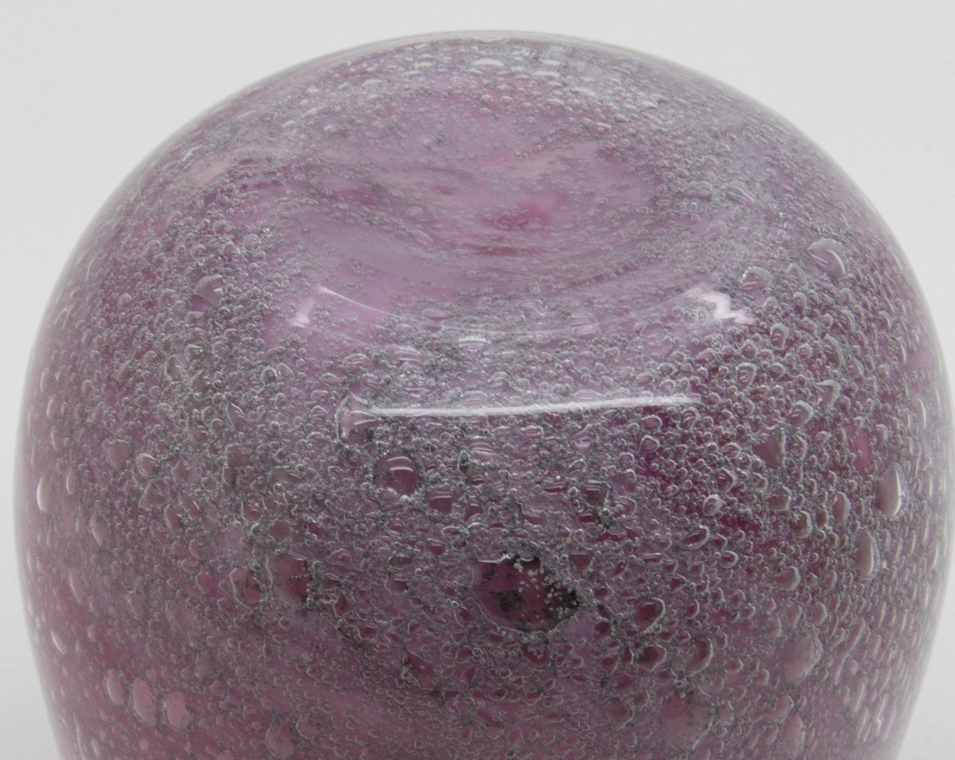 SIDSE WERNER Holmegaard TROLDGLAS Small Amethyst Marbled Crystal Glass Vase Mollaris.com 