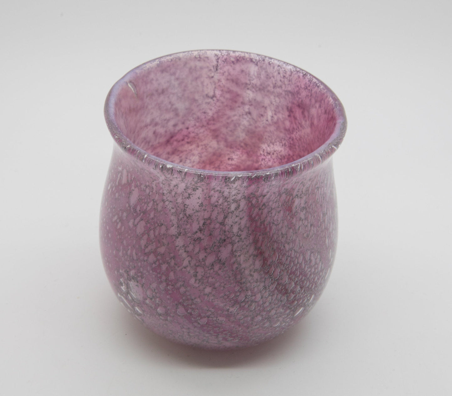 SIDSE WERNER Holmegaard TROLDGLAS Small Amethyst Marbled Crystal Glass Vase Mollaris.com 