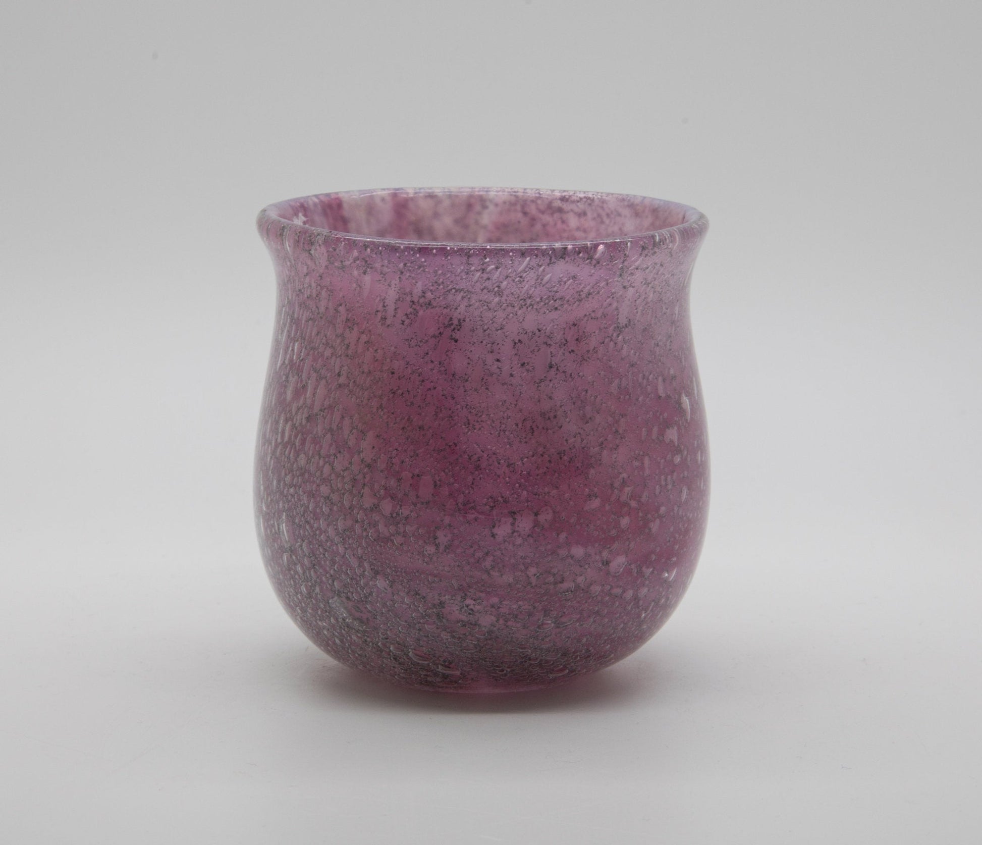 SIDSE WERNER Holmegaard TROLDGLAS Small Amethyst Marbled Crystal Glass Vase Mollaris.com 